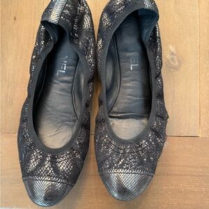 CHANEL Black Lace Loafers